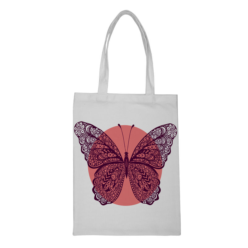 Buy Crazy Corner Butterfly Print Tote Bag Online